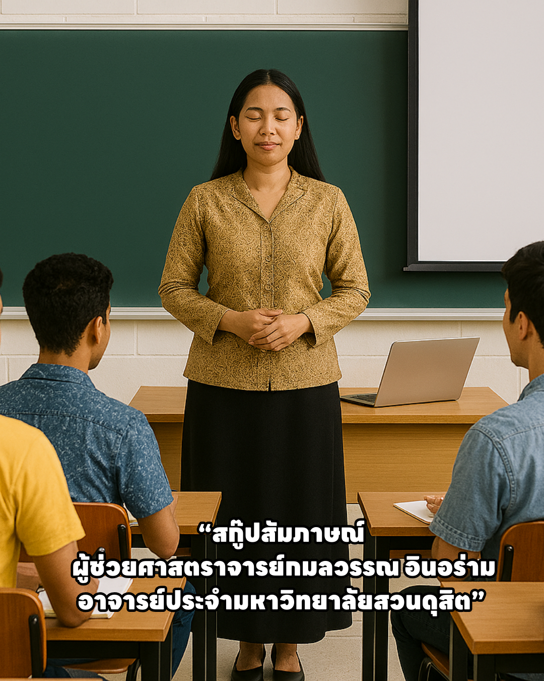 สกู๊ปสัมภาษณ์ ผู้ช่วยศาสตราจารย์กมลวรรณ อินอร่าม อาจารย์ประจำมหาวิทยาลัยสวนดุสิต